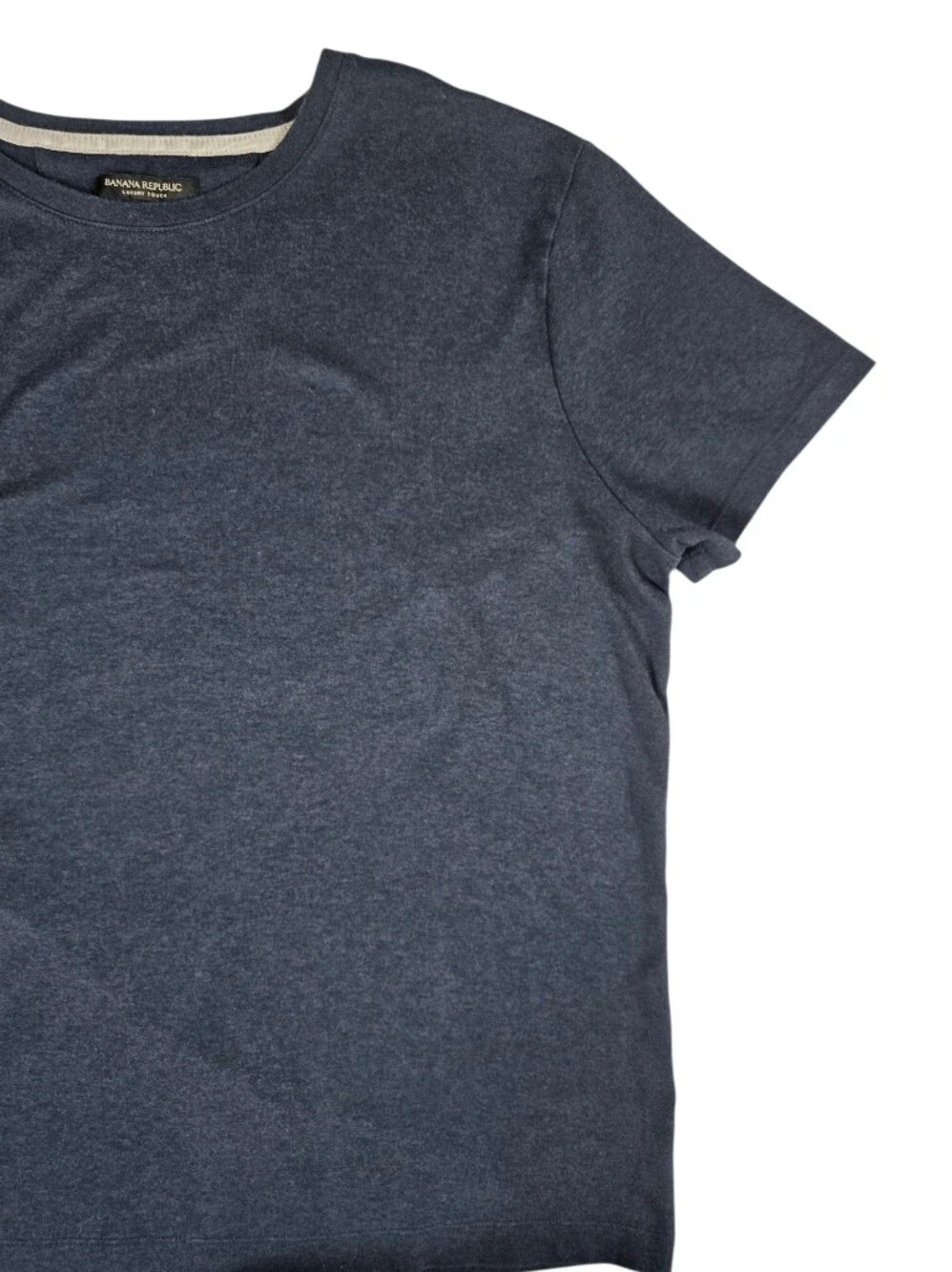 Banana Republic Luxury Touch Crewneck Short Sleeve Tee Blue Men's XL